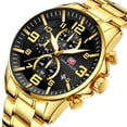 thumbnail image 4 of Reloj de los hombres MF0278G Reloj de pulsera de cuarzo para hombre Accesorios para vestir Reloj para hombres Hombres Relojes con correa de acero inoxidable Banda Tres subesferas 1/10 Segun 1 1, 4 of 5