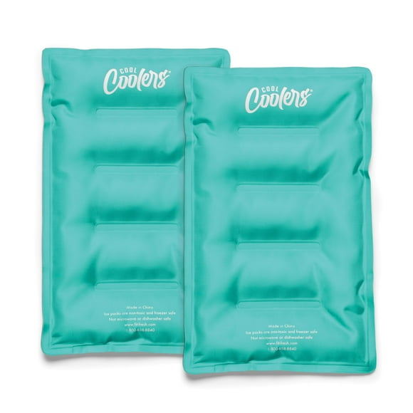 Paquete de 2 Hieleras Suaves XL Fit & Fresh Cool Coolers para Nevera en Color Verde Azulado