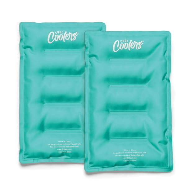 Paquete de 2 Hieleras Suaves XL Fit & Fresh Cool Coolers para Nevera en Color Verde Azulado