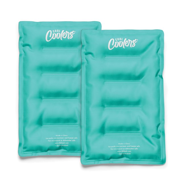 Paquete de 2 Hieleras Suaves XL Fit & Fresh Cool Coolers para Nevera en Color Verde Azulado
