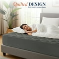 thumbnail image 4 of Lux Decor Quilted Fitted Waterproof Mattress Pad King Size – Mattress Protector with Deep Pockets - Soft Breathable Mattress Topper - Noiseless and Comfortable (Grey, 78"x 80"), 4 of 10