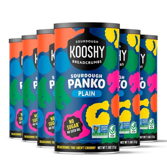 (Pack Of 6) Kooshy Breadcrumbs Plain Panko 7.5 Oz