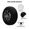thumbnail image 4 of XMXY Cartoon Surf Wave Board Spare Tire Cover, Universal Waterproof Cover for Jeep RV Tire Wheel Protection, 15 inch, 4 of 8