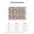 thumbnail image 5 of Honeii Daisies Flowers print throw blanket, crafted from cozy cotton flannel, offers versatile home decor as a bedding suitable for all seasons.-, 5 of 6