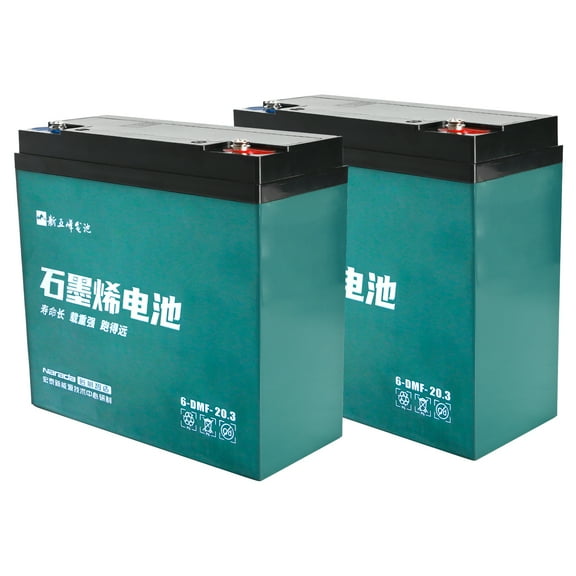 2 Pack 12V 20Ah Battery 6-DMF-20 Sealed Lead Acid Battery 6-DZM-20 for 24V 20Ah Mobility Scooter Electric Go Kart E Bike Motorcycle Golf Carts Electric Wheelchair ATV UTV Generator