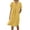 C-Yellow682, variant on Women's V Neck Casual Dress Summer Beach Short Sleeve Comfortable Loose Fit Soft Lapel Midi Dress Linen Stylish Dresses