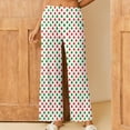 thumbnail image 2 of Riecok Pajama Pants for Women Plus Size Elastic Waist Straight Leg Pajama Bottoms Christmas Print Trendy Casual Lounge Pants Multicolor 4XL, 2 of 7