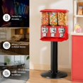 Simple Vending Machine Design Triple Compartment Candy Vending Machine, with Stand, Gumball and ...