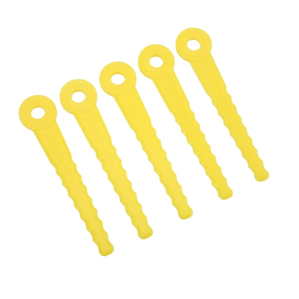 Cuchilla De Cabezal De Corte De Plástico, Hoja De Plástico De Cortadora De Césped ABS De Aplicación Ancha Amarilla De Orificio Redondo 50 Piezas Para Jardín Mgaxyff Trimmer Plastic Cutter Blade