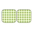 thumbnail image 4 of Picia White Green Plaid 2 Piece Car Windshield Sun Shade Foldable | Foldable Sun Shield for Front Window Blocks UV Rays and Keeps Your Vehicle Cool-Large, 4 of 7