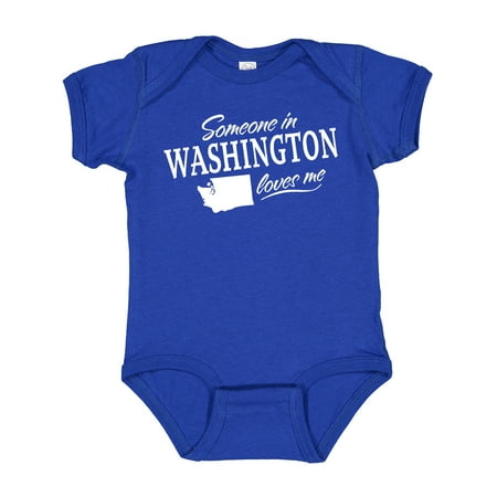 

Inktastic Someone in Washington Loves Me Boys or Girls Baby Bodysuit