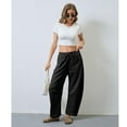 thumbnail image 3 of PUWEI Women's Barrel Leg Sweatpants High Waist Wide Leg Joggers Soft Lounge Pants with Pockets, 3 of 7