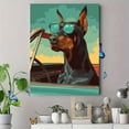 thumbnail image 4 of UXIEQU Doberman Sunglasses Car Ride Canvas Wall Art 15.75x11.81 Inches, 4 of 8
