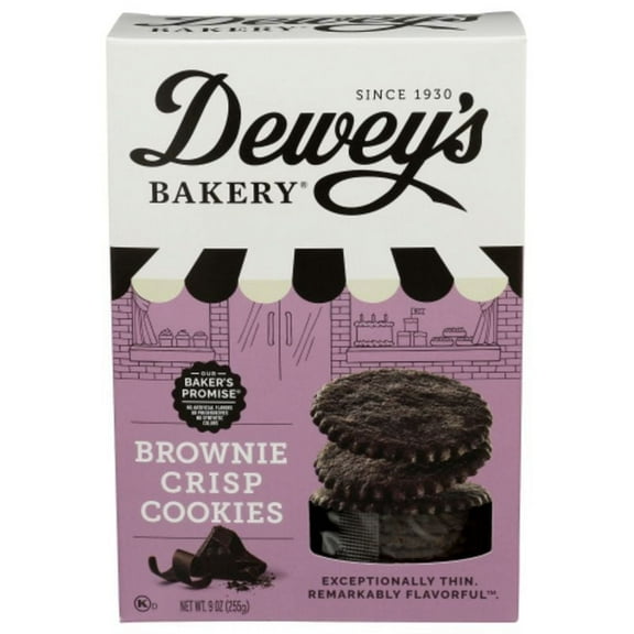 Dewey's Brownie Crisp Cookies 9 oz Pack of 2