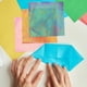 thumbnail image 4 of 12 hojas cuadradas de papel origami con purpurina, colores vivos para proyectos de arte y manualidades., 4 of 6