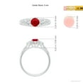 thumbnail image 5 of ANGARA Natural Aeon Vintage Style Ruby and Diamond Three Stone Engagement Ring in 14K White Gold for Women (Size-5mm) | July Birthstone, Anniversary, Jewelry Gift for Women | Natural Ruby Ring, 5 of 10