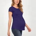 thumbnail image 4 of Diufon Maternity Tops for Women Short Sleeve Crewneck Pregnancy Pleated Tunic Shirts Casual Soft Nursing Blouse, 4 of 9