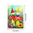 thumbnail image 4 of Amhnf Garden Gnomes Reading On Mushrooms With Flowers And Butterfly For Home Outdoor Garden Yard Decor 12x18 inch, 4 of 5