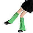 thumbnail image 3 of VISgogo Calentadores de piernas para mujer, color sólido, sin pies, elásticos hasta la rodilla, cubiertas sueltas para pantorrilla para niñas, negro/blanco/verde/azul VISgogo moda, 3 of 4