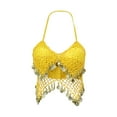 thumbnail image 4 of Traje de danza del vientre Yinane con Top corto de lentejuelas Amarillo, 4 of 8
