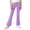 Purple, variant on Cethrio Girls Flare Leggings, Knit Stretch Casual Elastic Waist Dance Pants Beige Size 10-12