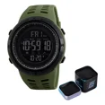 thumbnail image 4 of Reloj pulsera digital Skmei 1251 con correa de poliuretano color verde musgo - fondo negro, 4 of 4