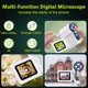 thumbnail image 3 of Microscopio digital con pantalla LCD de 2'', aumento de 1200X, 6 luces LED ajustables, tarjeta SD de 32 GB, foto y video, 3 of 8