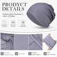 thumbnail image 3 of PHOGARY 5pcs/set Women's Slouchy Beanie Chemo Hat Stretch Cancer Head Wraps Sleep Head Scarf for Cancer Patient, 3 of 7