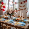 thumbnail image 5 of Summer Beach Round 15 Inch Placemats Set of 2, Sunset Ocean Coastal Nautical HeatResistant Non Slip Place Mats for Dining Table, Wipeable Braided Kitchen Table Mats for Housewarming, 5 of 9