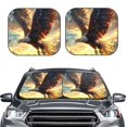 thumbnail image 2 of Fotbe Golden Sky Bald Eagle Juego de 2 Piezas de Parasoles para Parabrisas | Bloqueador Solar para Auto | Accesorios Plegables para Protección Solar Interior-Large, 2 of 6