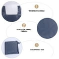 thumbnail image 6 of Foldable Waterproof Tote Shopping Bag Hand-held for Grocery Storage Bags Pearlescent, 6 of 6