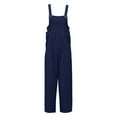 thumbnail image 5 of JJHGVB Overalls for Women Rompers for Mom Popular Women's Pants Solid Color Women's Casual Pants Overalls Cargo Pants Women Women Jumpsuit Blue L, 5 of 5