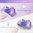 thumbnail image 4 of Lámpara de uñas UV, secador de uñas LED UV con 4 configuraciones de temporizador, lámpara UV profesional para esmalte de uñas en gel, sensor automático y protección contra sobrecalentamiento., 4 of 5
