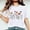 QR1--White, variant on Meichang Women Mother's Day Gift Mom Flower Print Short Sleeve Round Neck T-shirt Cute Tops Happy Mothers Day Shirts for Women