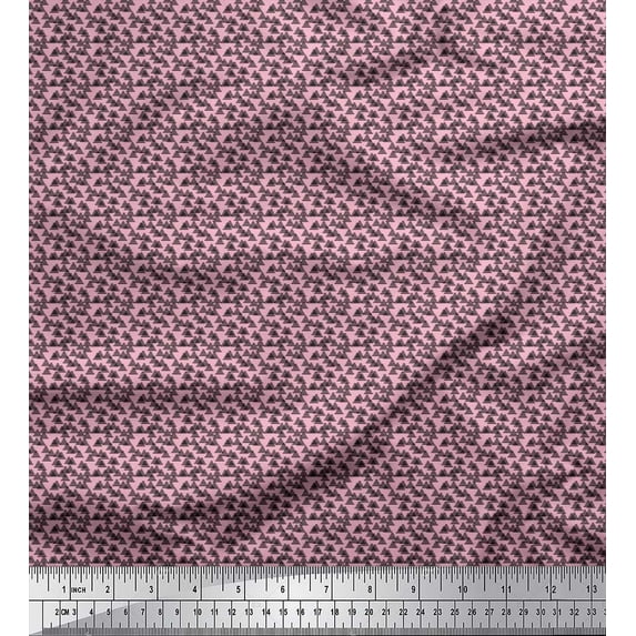 Soimoi Viscose Chiffon Fabric Triangle Shirting Decor Fabric Printed Yard 42 Inch Wide