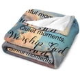 thumbnail image 2 of Christian Blanket Inspirational Thoughts Throw Blanket Bible Verse Prayers Get Well Soon Blankets Soft Lightweight Flannel Blanket 40"x50", 2 of 6