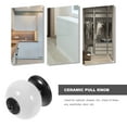 thumbnail image 3 of NIYANGLE 5Pcs Round White Ceramic Cupboard Knobs for Furniture Upgrade 1.5In, 3 of 7