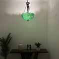 thumbnail image 2 of Tiffany Pendant Lighting Ceiling Light Green Leaves Stained Glass LED Bulbs Included for Dining Room Living Room Bedroom16"W*16"D*60"H, 2 of 8