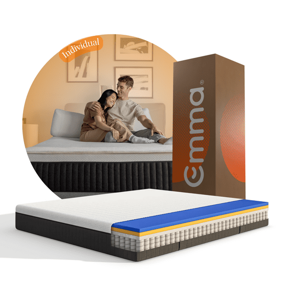 Colchón Emma Hybrid Premium | Individual 100x190 | Memory Foam & Resortes