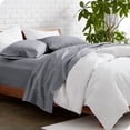 thumbnail image 6 of Bare Home Heathered Blueberry Cationic Microfiber Sheet Set, Wrinkle Resistant, Deep Pocket, Twin, 6 of 6