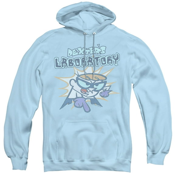 Dexter's Laboratory What Do You Want Adult Pullover Hoodie Sweatshirt Light Blue