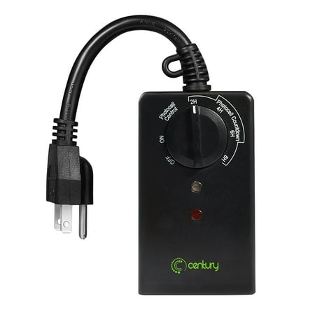 Century Outdoor 24 Hour Timer With Photocell Light Sensor Auto On Century Outdoor 24 Hour Timer With Photocell Light Sensor Auto On Off Weatherproof Two Grounded S Black Com