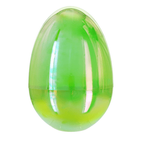 Jumbo Easter Egg Gifts with 6pcs Toys Inside & Reusable Green Iridescent Plastic Eggs for Kids Boys Girls Classroom Surprise Spring Holiday Birthday Party Gifts & Care Package(Contents Vary)