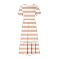 thumbnail image 4 of Qertyioot Robe d'Été Décontractée à Manches Courtes pour Femmes, Robe de Plage Maxi Fluide à Étages avec Poches, Robes à Imprimé Coloré, 4 of 4