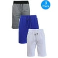 thumbnail image 1 of Men's Marled or Solid French Terry Shorts with Zipper Pockets (3-Pack), 1 of 3