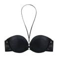 thumbnail image 3 of Multi‑Color Lace Spliced Shaping Bra Women Strapless Front‑Fasten Push‑Up Side‑Gather Brassiere, 3 of 4