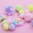 thumbnail image 3 of (5 pack) Hello Hobby Pastel Multicolor Craft Pom Poms, 100 Piece, 3 of 8