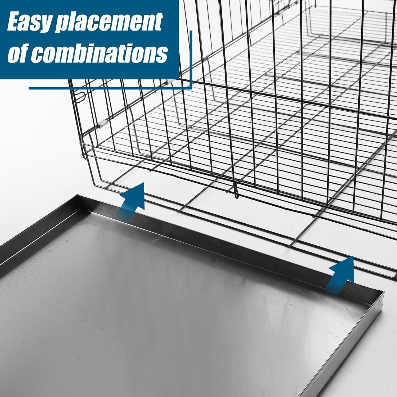 Confote Stainless Steel Replacement Tray for Dog Crate, Chew-Proof and Crack-Proof,35"x22"