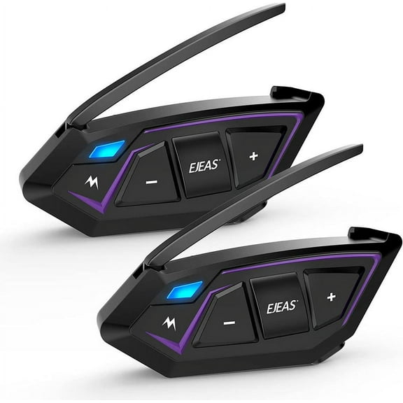 Helmet Mesh Intercom Motorcycle Bluetooth Headset 8 Riders 2000M Talk Same Time 2 Pack