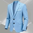 thumbnail image 3 of Riecok Blazers for Men Button Front Business Suit Jacket Solid Long Sleeve Casual Coat Formal Office Clothes with Pocket, 3 of 7